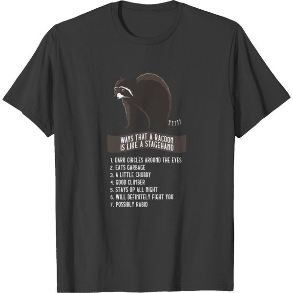 Stagehand Like Racoon Roadie Stage Crew Gifts T-Shirt-image