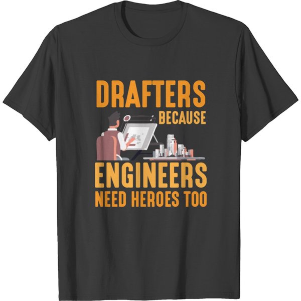 Funny Drafting Technician Gift For Drafters T-Shirt-image