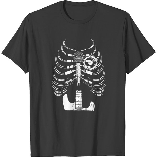 Guitar Skeleton Rib Cage Acoustic Guitar T-Shirt-image
