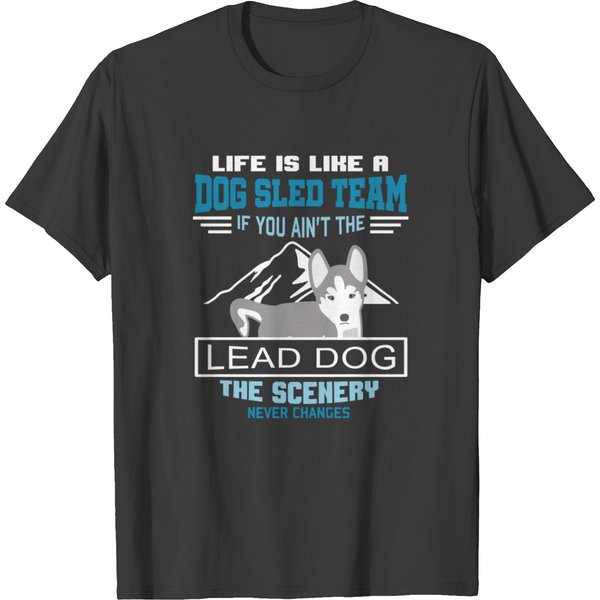 Dog Sled Team, Sled Dogs, Husky, Alaskan Malamute T-Shirt-image