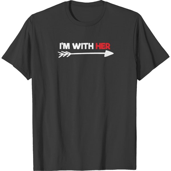 Couples Honeymoon I'm With Her T-Shirt-image