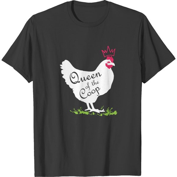 Queen Of The Coop - Funny Backyard Chicken Farmer T-Shirt-image