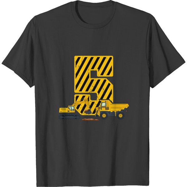 Excavator 5Th Birthday Boy 5 Years Construction Si T-Shirt-image