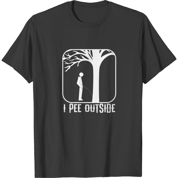 I Pee Outside Funny Camping Gift Nature Lover T-Shirt-image