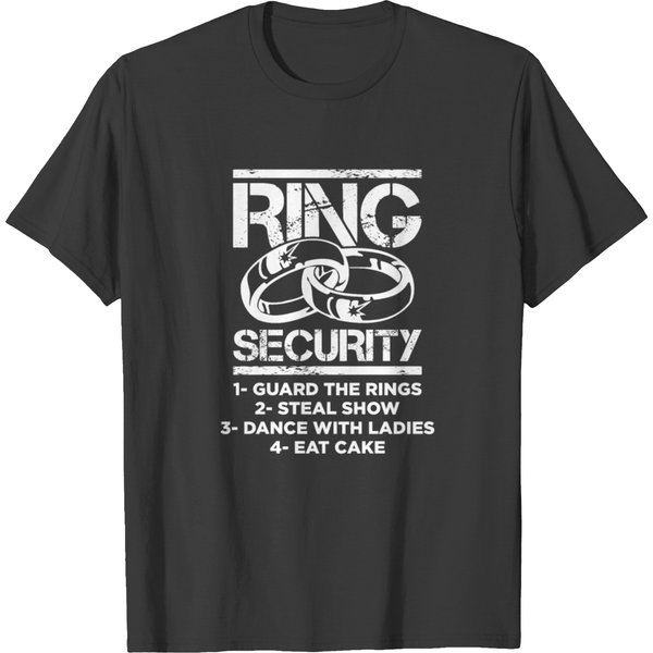 Marriage Ring Security Kid Wedding Ring Bearer T-Shirt-image