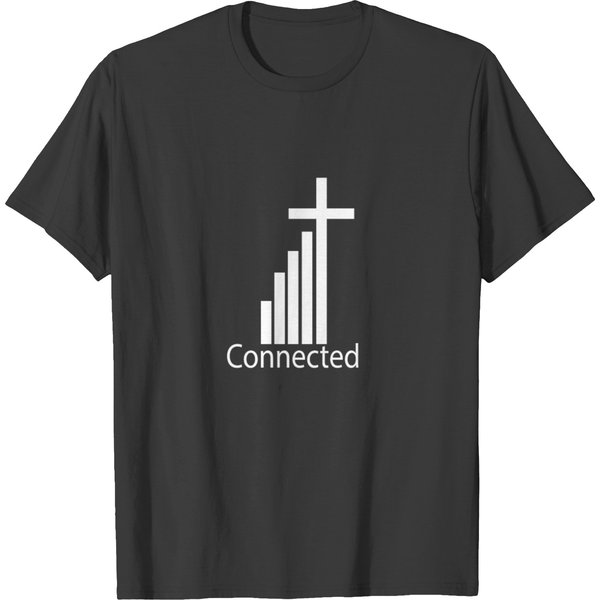 Connected To Jesus Christ Network Cross T-Shirt-image