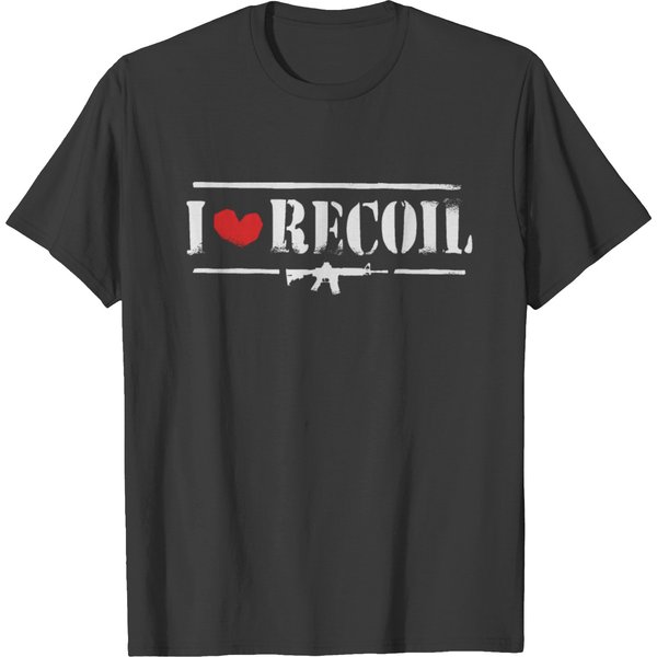 I Love Recoil Patriotic Military Second Amendment T-Shirt-image