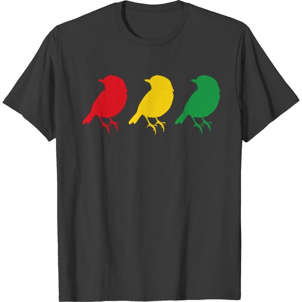 3 Little Birds - Three Birds Rasta Colors Bob Song T-Shirt-image
