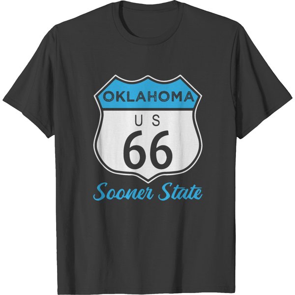 Oklahoma State | Usa America States Route 66 T-Shirt-image
