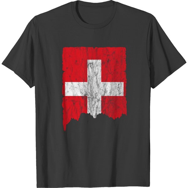 Switzerland Flag Vintage T-Shirt-image