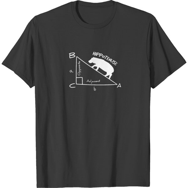 Hypotenuse Math Geometry Hippopotamus Hippotenuse T-Shirt-image