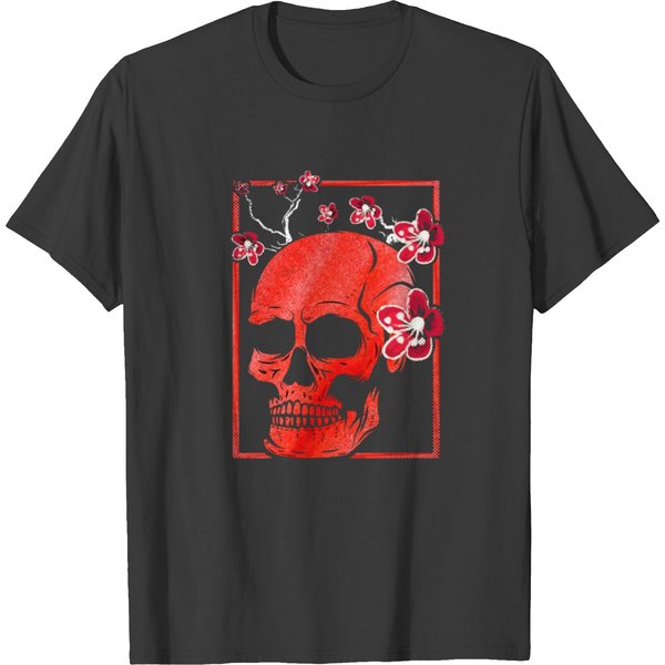Japanese Demon Art Face Skull Devil Oni Harajuku A T-Shirt-image