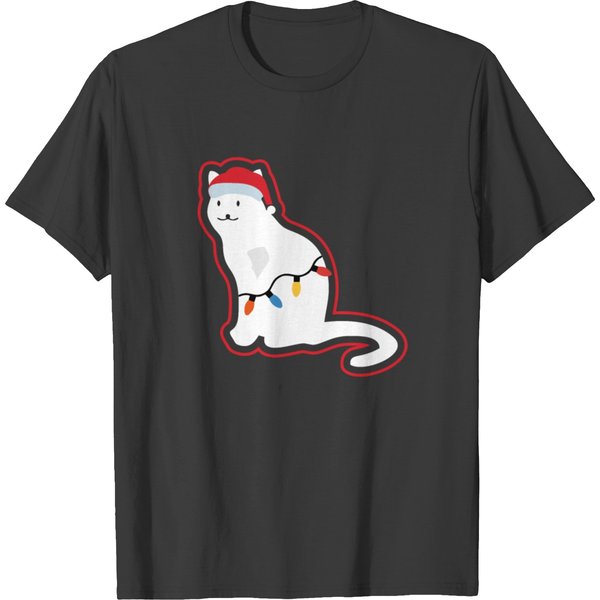Christmas Funny Cat T-Shirt-image