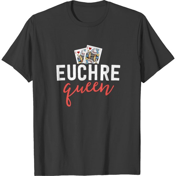 Funny Euchre Shirt For Women Euchre Queen Player T-Shirt-image