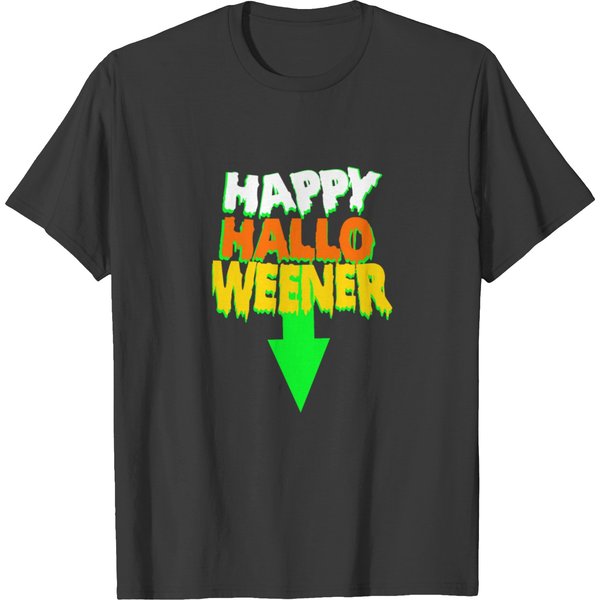 Happy Halloweener Hallo Weener Funny Halloween T-Shirt-image