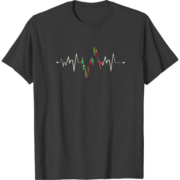 Stock Ekg Investor Trader Heartbeat Stock Market T-Shirt-image