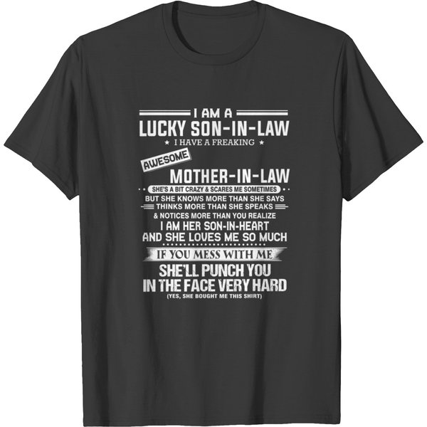 Lucky Son In Law I Have Awesome Mother In Law T-Shirt-image