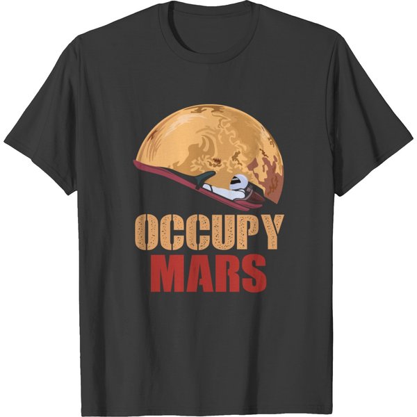 Occupy Mars Space Car Astronaut T-Shirt-image
