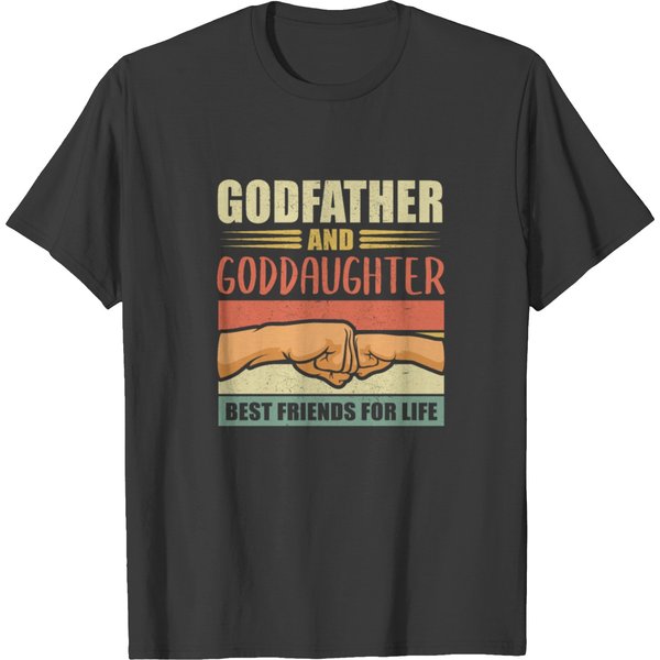 Godfather Goddaughter Godchild And Godfather Gift T-Shirt-image