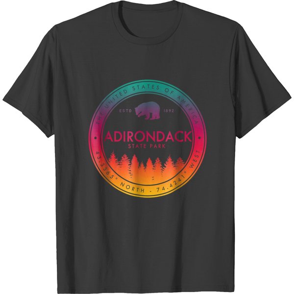 Adirondack State Park T Shirt Emblem Mountains T-Shirt-image