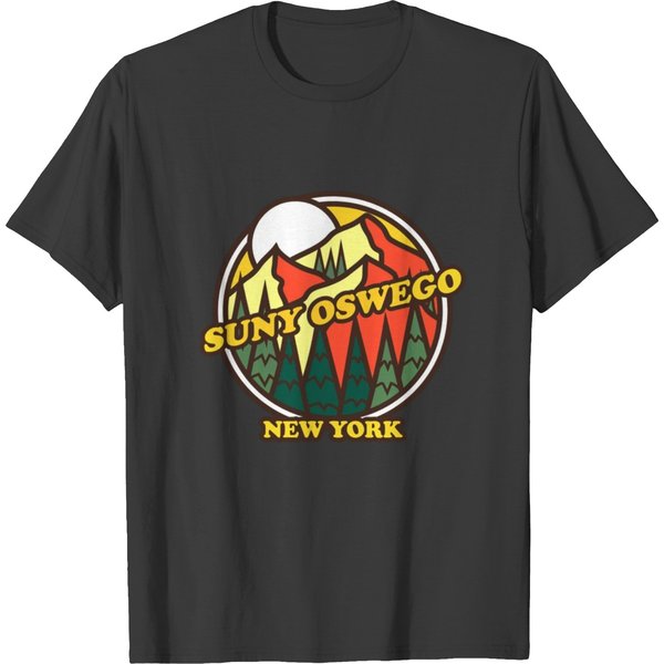 Vintage Suny Oswego New York Mountain Hiking Souve T-Shirt-image