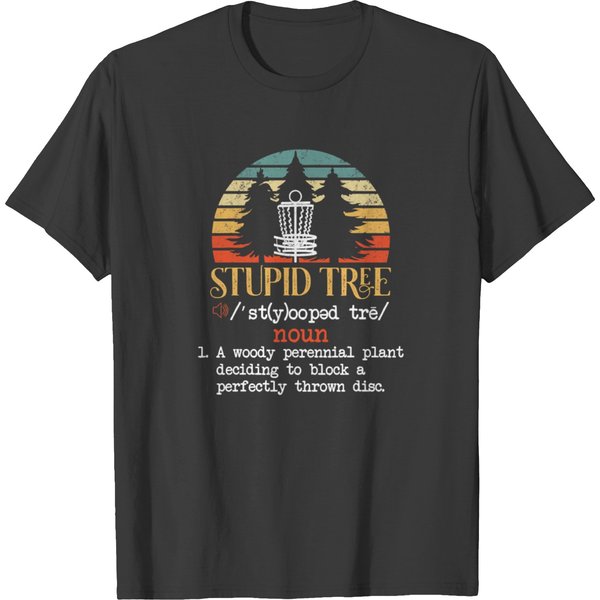 Stupid Tree Definition Disc Golf Sport Vintage T-Shirt-image