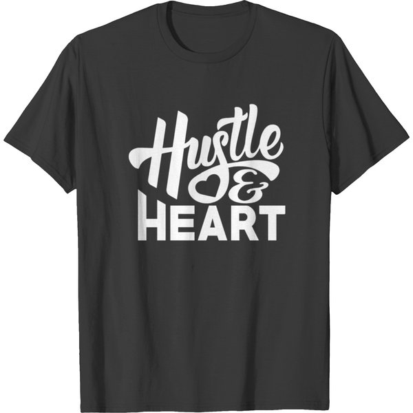 Hustle And Heart Motivational Crewcut T-Shirt-image