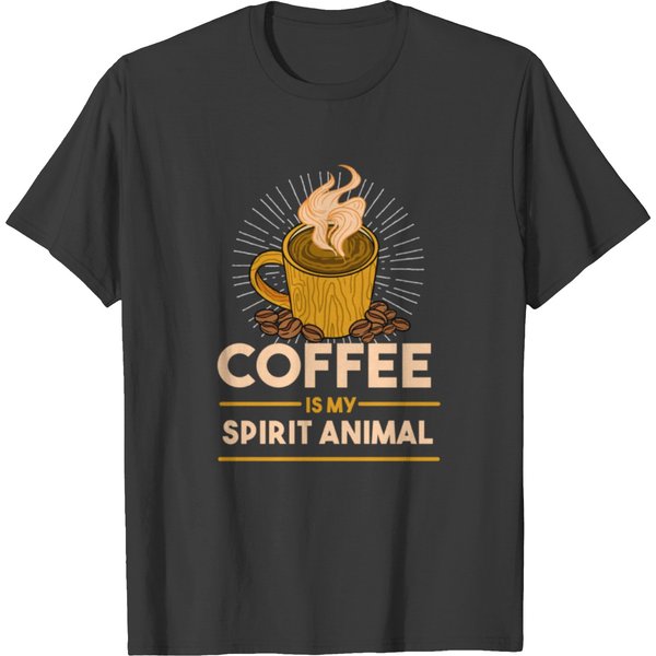 Coffee Is My Spirit Animal For Coffee Lover T-Shirt-image