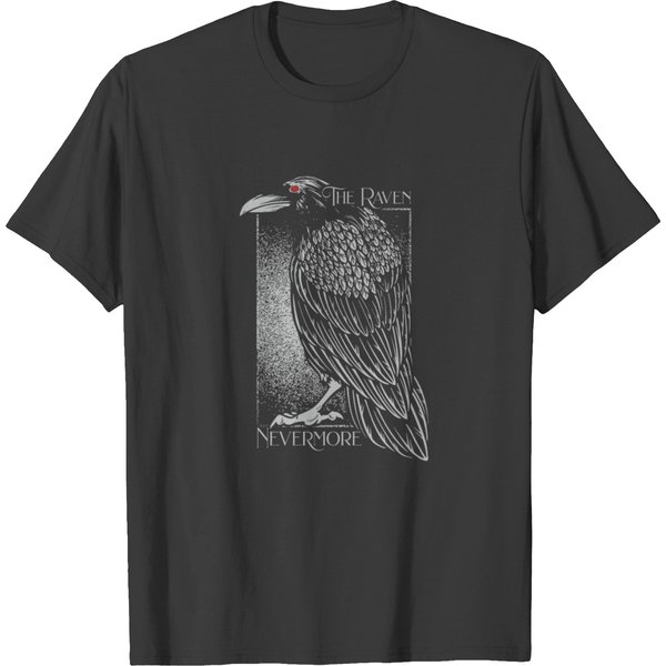 Edgar Allan Poe The Raven Nevermore Distressed T-Shirt-image