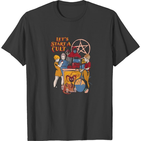 Let's Start A Cult Shirt Grunge Goth Satan Emo T-Shirt-image