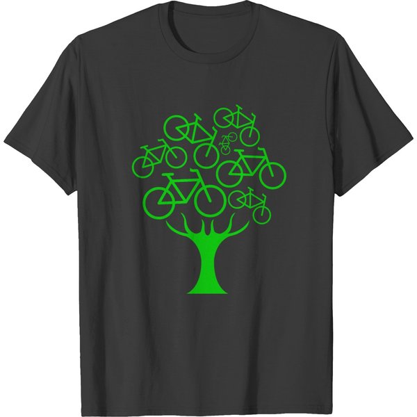 Bike Tree Cyclist Bicycle Earth Day Environment Te T-Shirt-image