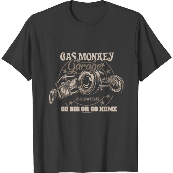 Gas Monkey Garage Design | Dallas Texas T-Shirt-image