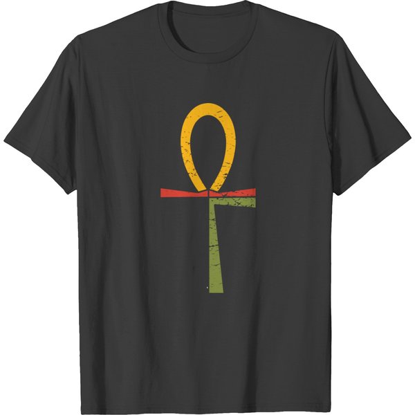Ankh In Pan African Colors T-Shirt-image