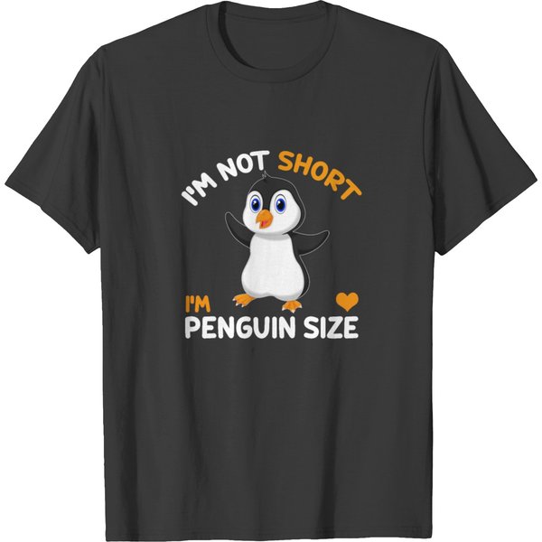 I M Not Short I M Penguin Size Cute Penguin Lover T-Shirt-image