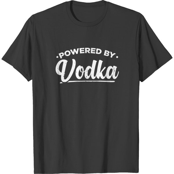 Powered By Vodka | Vodka Lover Gift T-Shirt-image