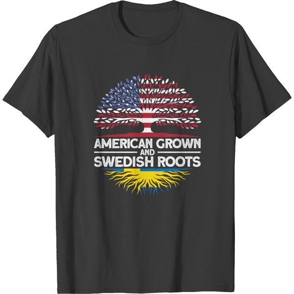 American Swedish | American Grown Swedish Roots T-Shirt-image