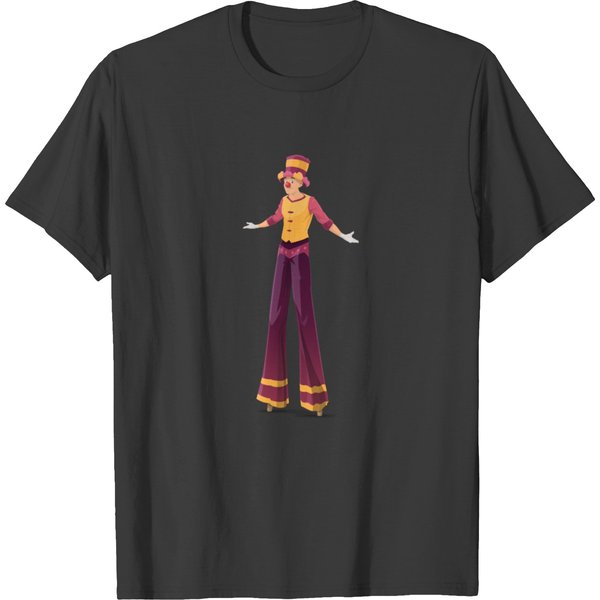 Clown On Circus Stilts Circus Lover T-Shirt-image