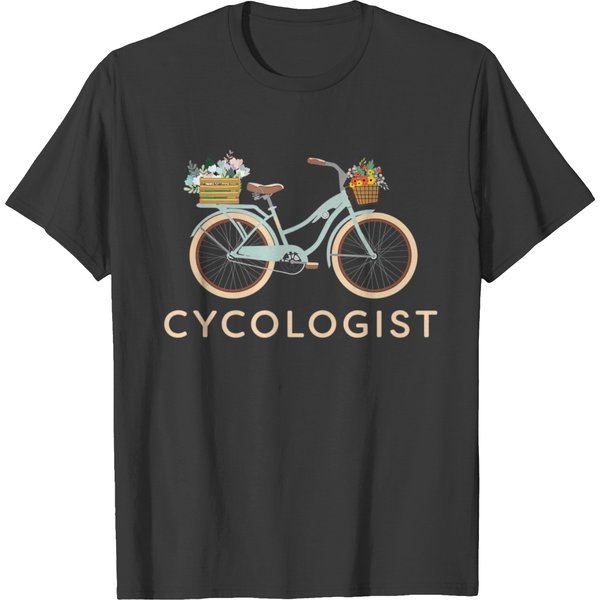 Cycologist Women Bicycle Funny Design Cyclists T-Shirt-image