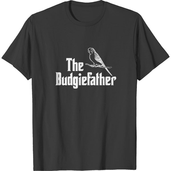 The Budgie Father Budgerigar Parakeet Parrot Dad T-Shirt-image