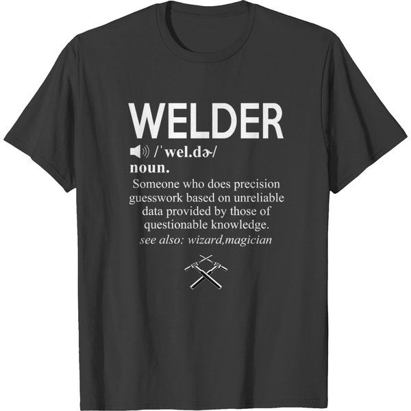 Funny Welding Proud Welder Weld Job American T-Shirt-image