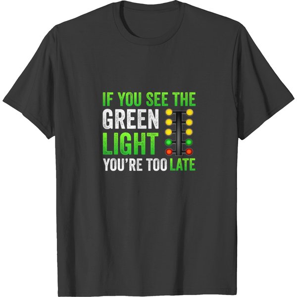 Funny Drag Racing Christmas Tree Drag Racer T-Shirt-image