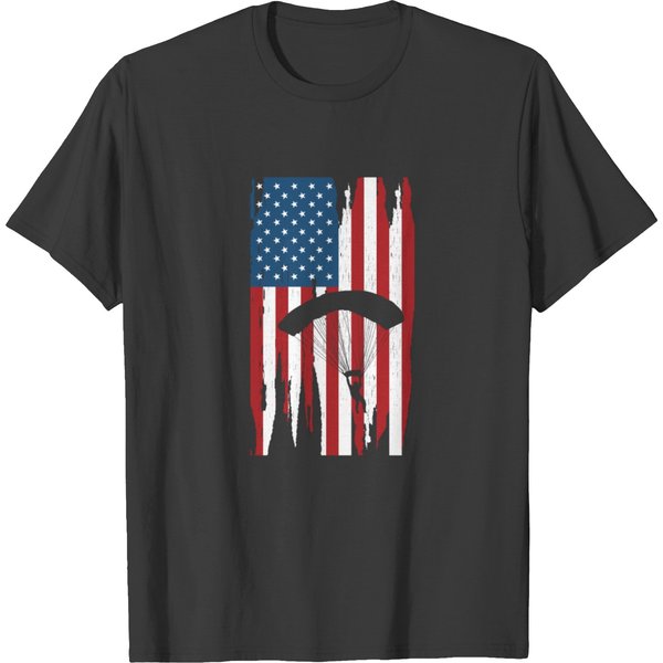 Usa American Flag Skydiver Skydiving Extreme Gift T-Shirt-image