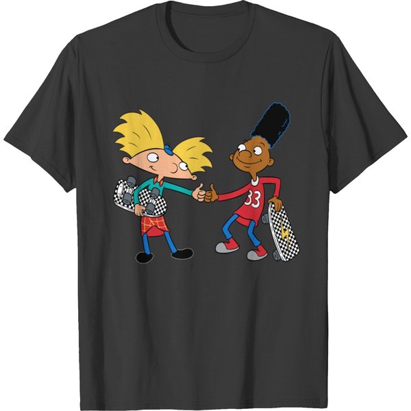 Hey Arnold And Gerald W Skateboards Checker Board T-Shirt-image