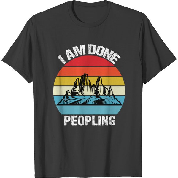 Introvert Personality Shy I'm Done Peopling Funny T-Shirt-image