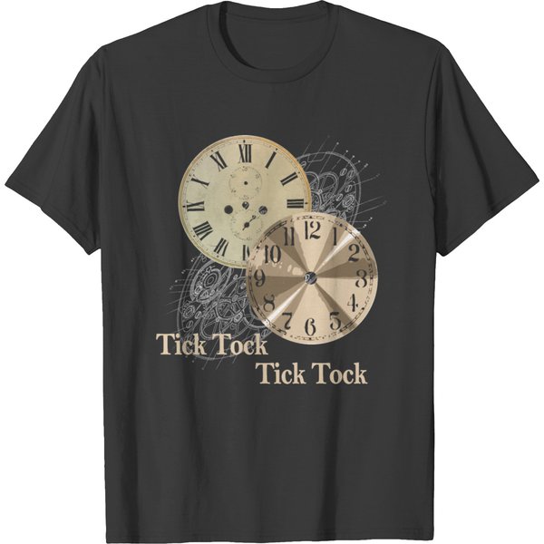 Clock Grandfather Clock Time Alarm Antique T-Shirt-image