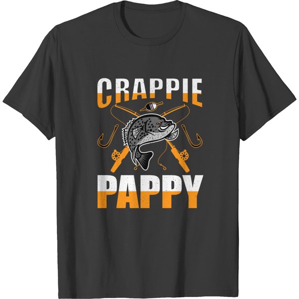 Crappie Pappy Fishing Fisherman Rod Fish T-Shirt-image