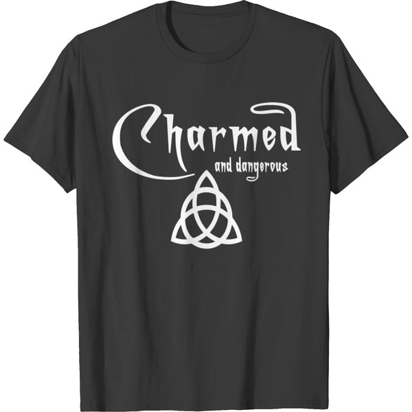 Charmed And Dangerous Celtic Knot Triquetra Wiccan T-Shirt-image