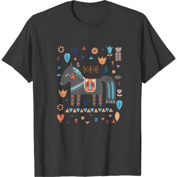 Dala Horses Sweden Horse Swedish Dala T-Shirt-image
