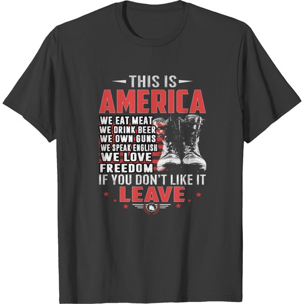 This Is America We Eat Meat We Drink Beer T-Shirt-image