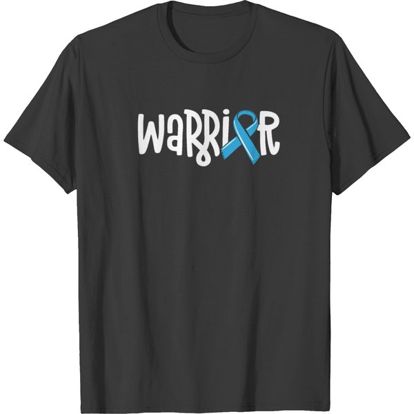 Warrior Prostate Cancer Awareness Light Blue T-Shirt-image